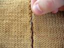 Picking stitches out to separate fronts